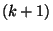 $(k+1)$